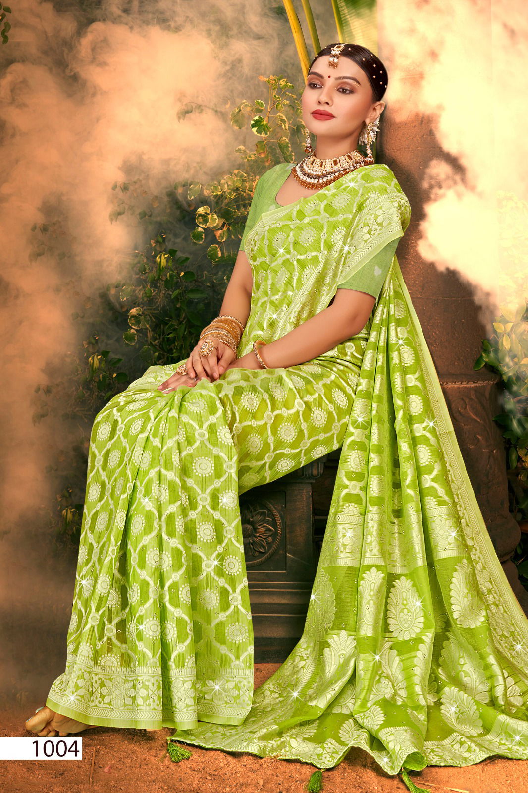 Rado Cotton By Saroj Swarovski Work Soft Cotton Rich Pallu Sarees Wholesale Shop In Surat
